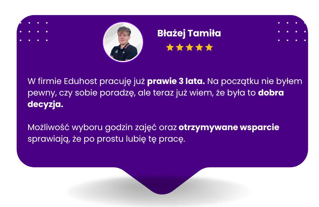 Opinia Pracownika - Błażej Tamiła